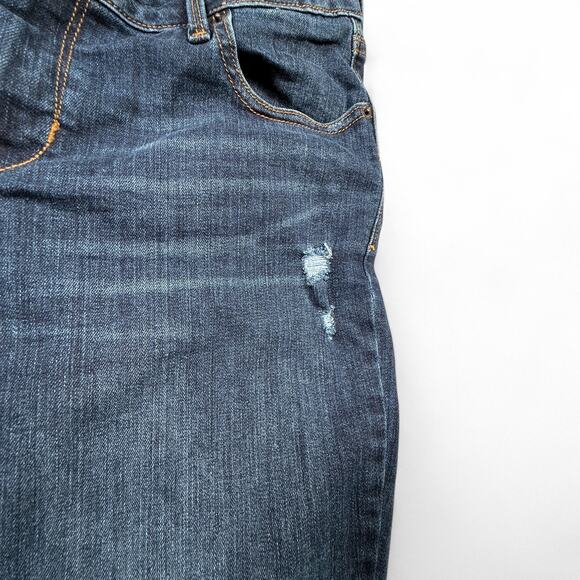 Old Navy The Rockstar Skinny Jeans Distressed Denim Indigo Women's 14 - Picture 4 of 7